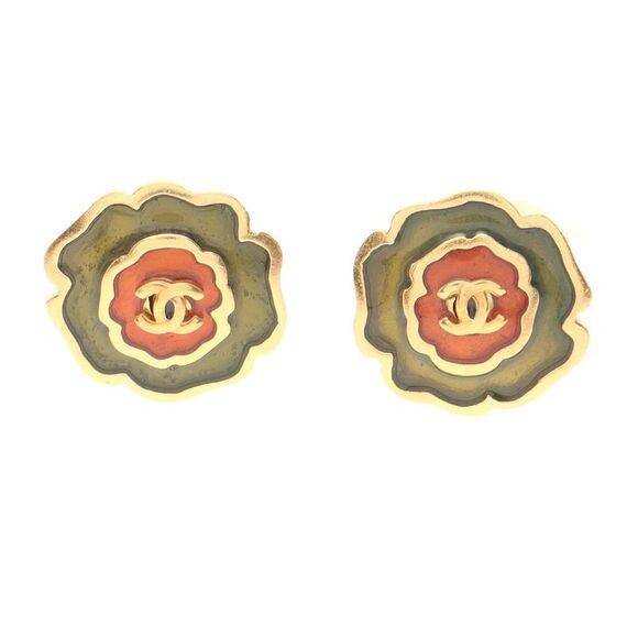 CHANEL Jewelry - Chanel Coco Mark Earrings Gold Plated